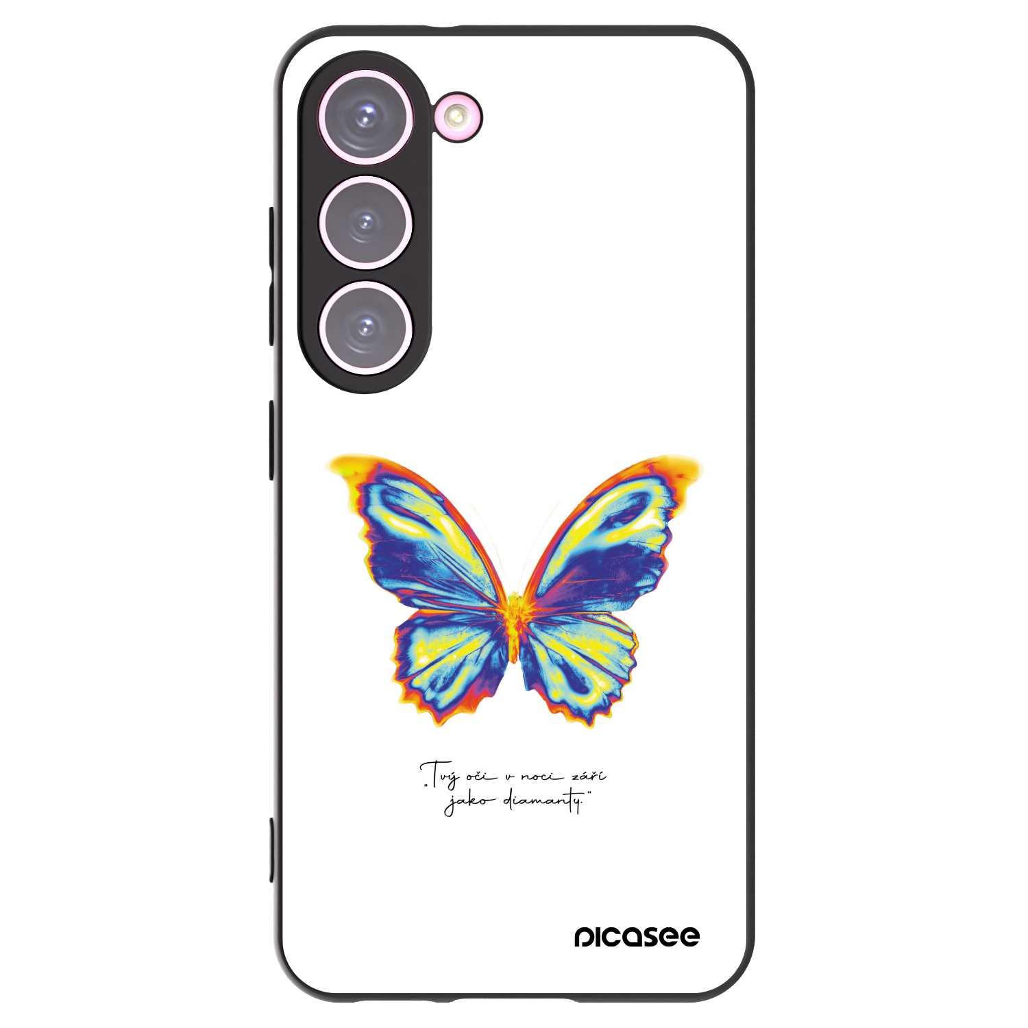 Picasee silikonowe czarne etui na Samsung Galaxy S23 5G - Diamanty White