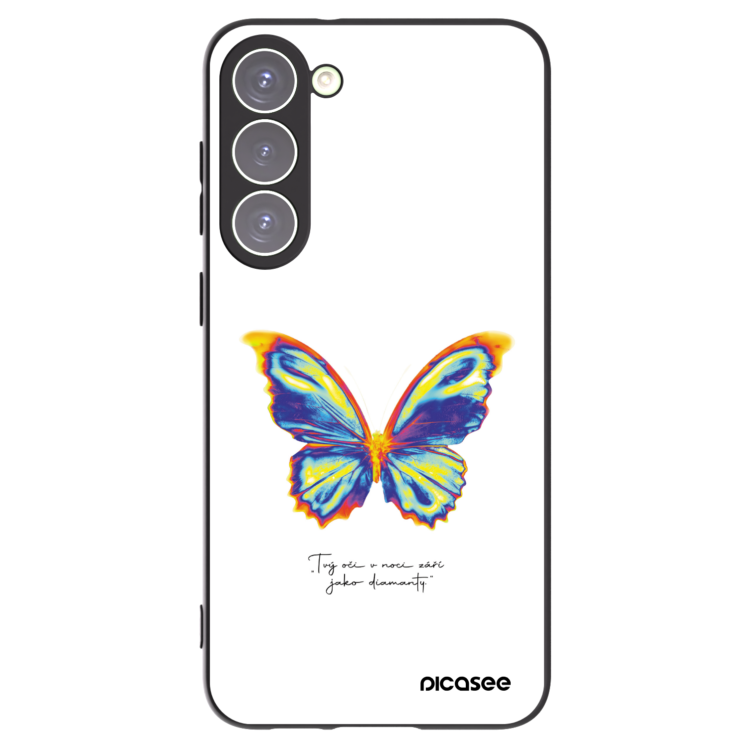 Picasee silikonowe czarne etui na Samsung Galaxy S23+ 5G - Diamanty White
