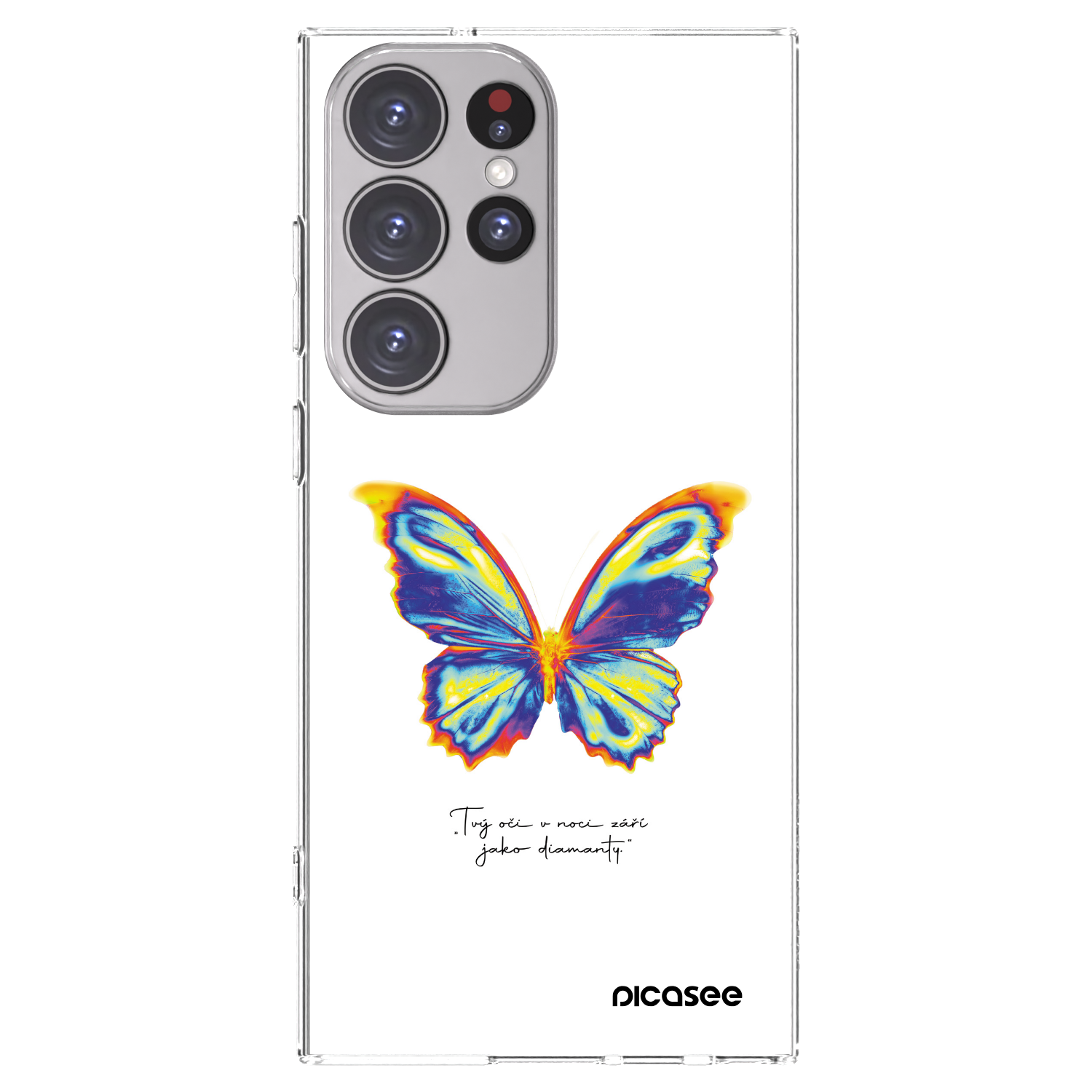 Picasee silikonowe przeźroczyste etui na Samsung Galaxy S23 Ultra 5G - Diamanty White