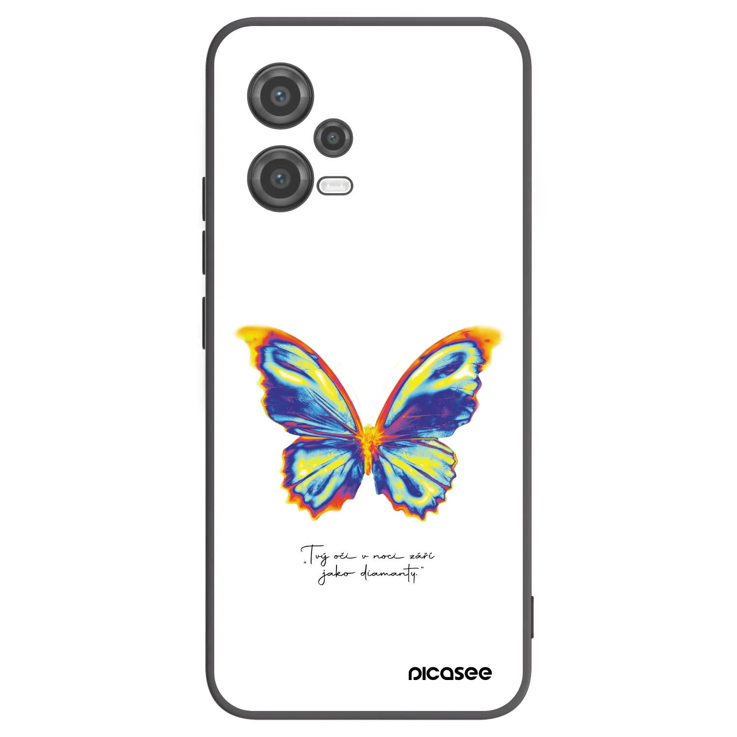 Picasee silikonowe czarne etui na Xiaomi Poco X5 - Diamanty White