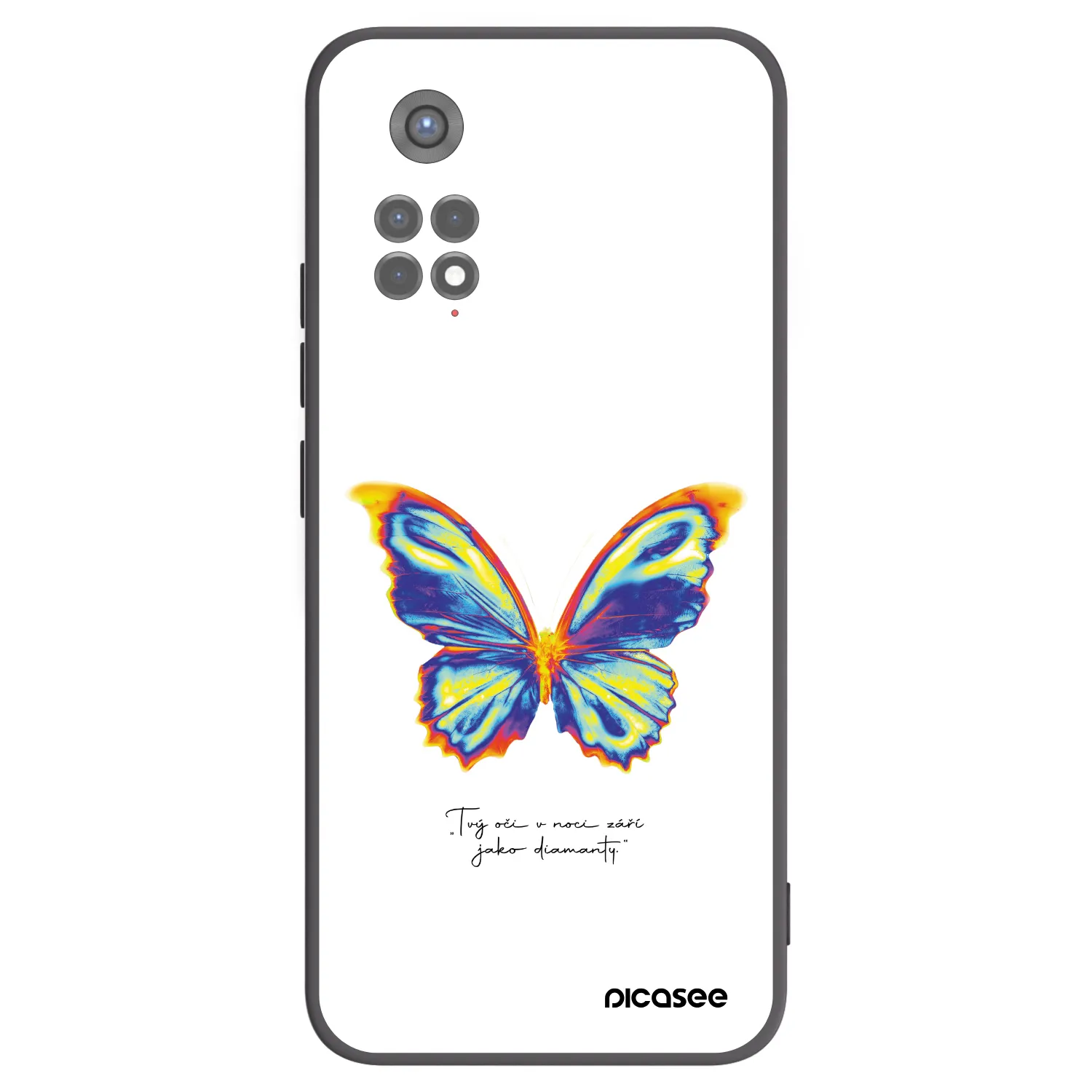 Picasee silikonowe czarne etui na Xiaomi Redmi Note 11S 5G - Diamanty White