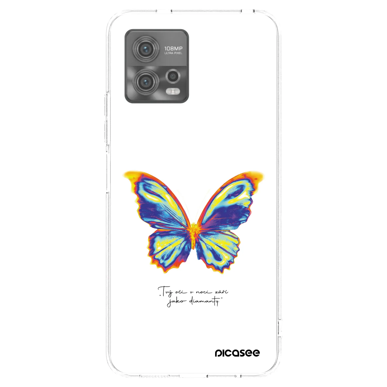 Picasee silikonowe przeźroczyste etui na Motorola Moto G72 - Diamanty White