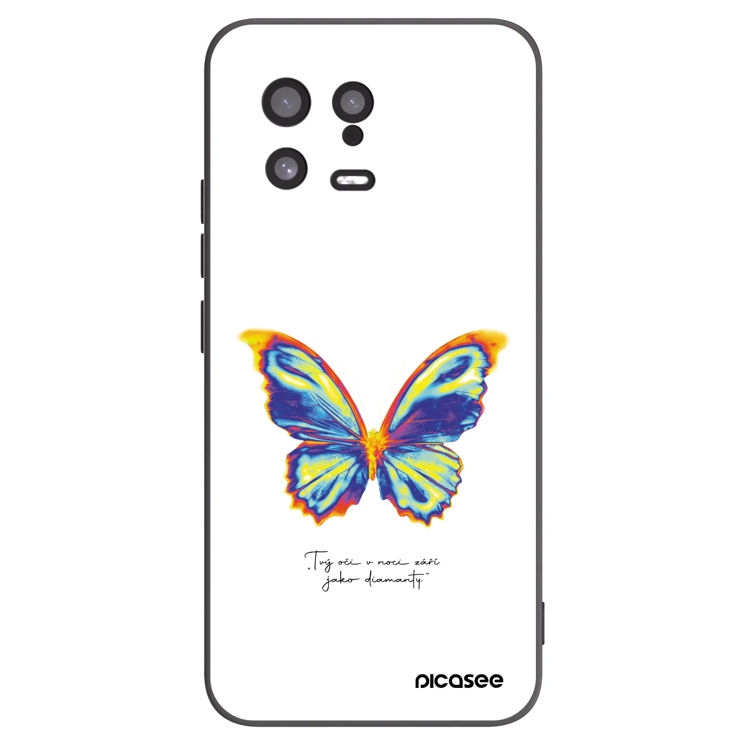 Picasee silikonowe czarne etui na Xiaomi 13 - Diamanty White