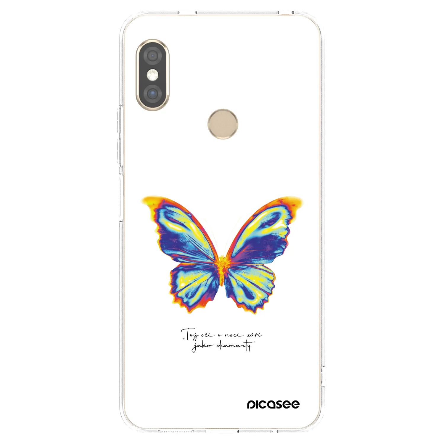 Picasee silikonowe przeźroczyste etui na Xiaomi Redmi Note 5 Global - Diamanty White