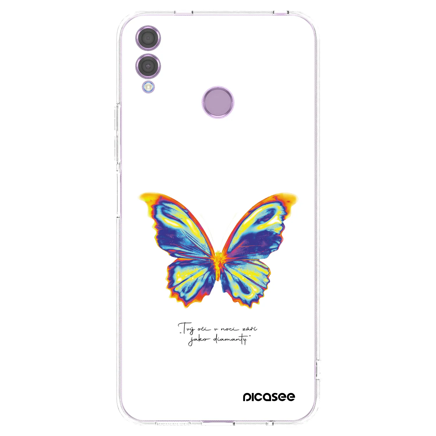 Picasee silikonowe przeźroczyste etui na Honor 8X - Diamanty White