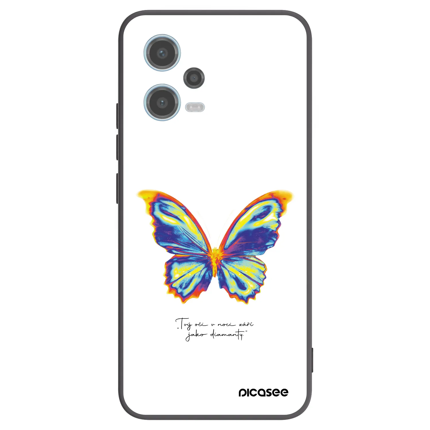 Picasee silikonowe czarne etui na Xiaomi Redmi Note 12 5G - Diamanty White