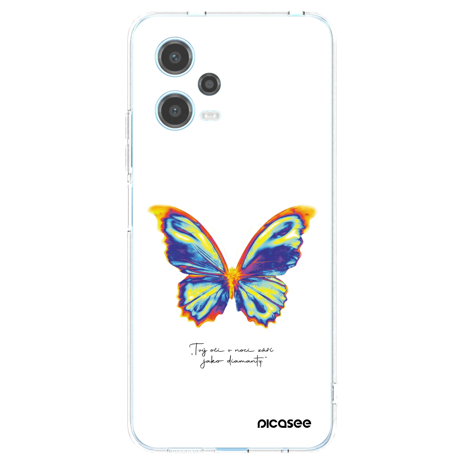 Picasee silikonowe przeźroczyste etui na Xiaomi Redmi Note 12 5G - Diamanty White