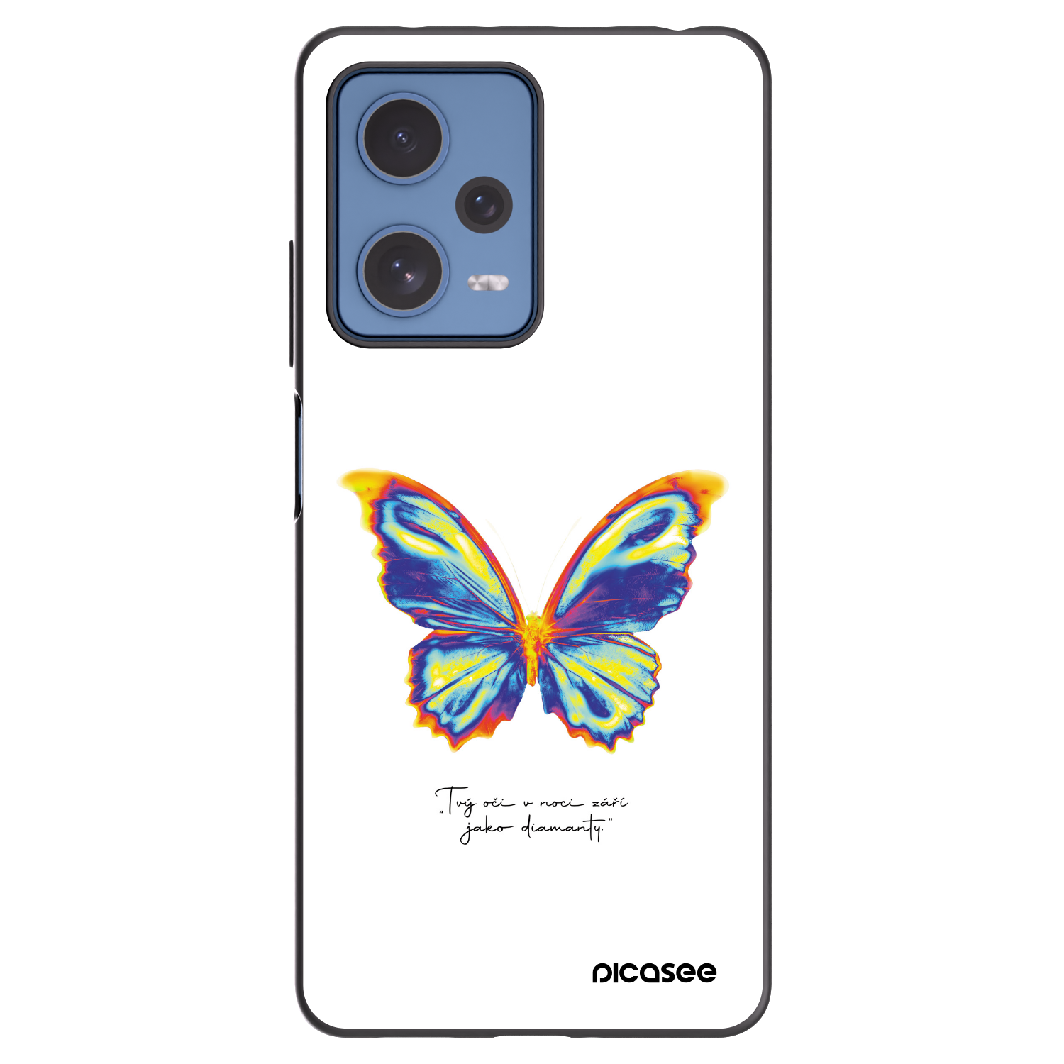 Picasee silikonowe czarne etui na Xiaomi Redmi Note 12 Pro 5G - Diamanty White