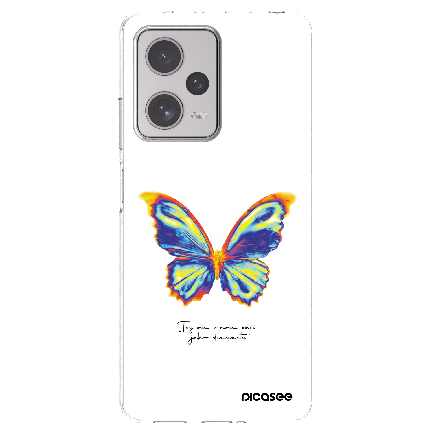Picasee silikonowe przeźroczyste etui na Xiaomi Redmi Note 12 Pro+ 5G - Diamanty White