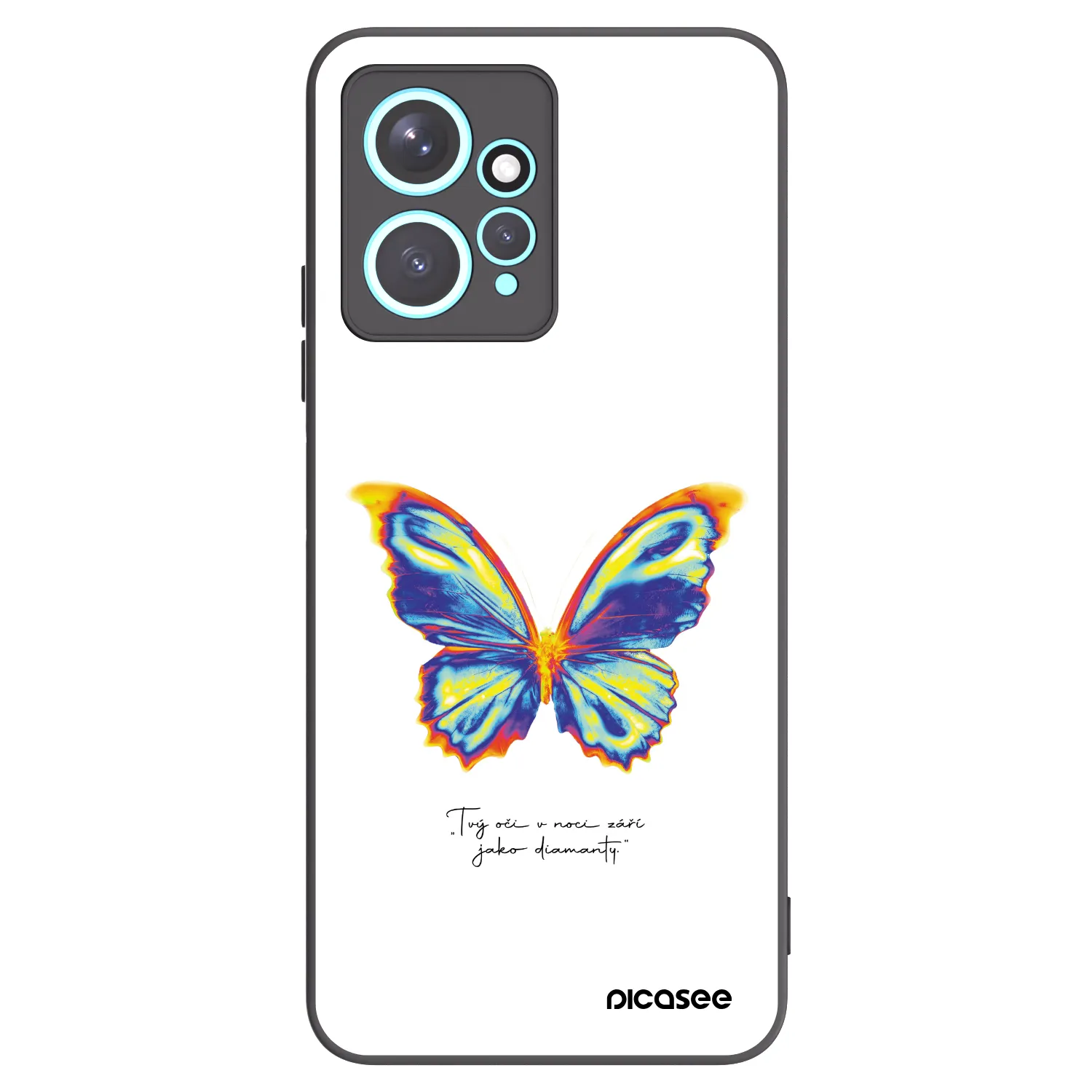 Picasee silikonowe czarne etui na Xiaomi Redmi Note 12 4G - Diamanty White