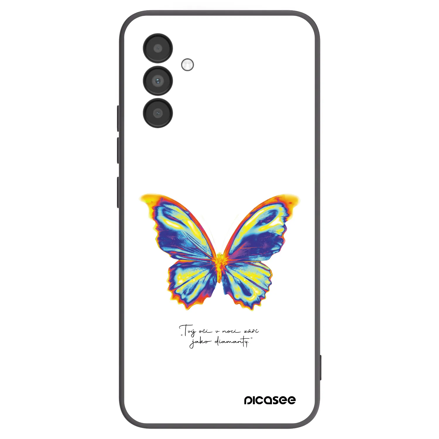 Picasee silikonowe czarne etui na Samsung Galaxy A04s A047F - Diamanty White
