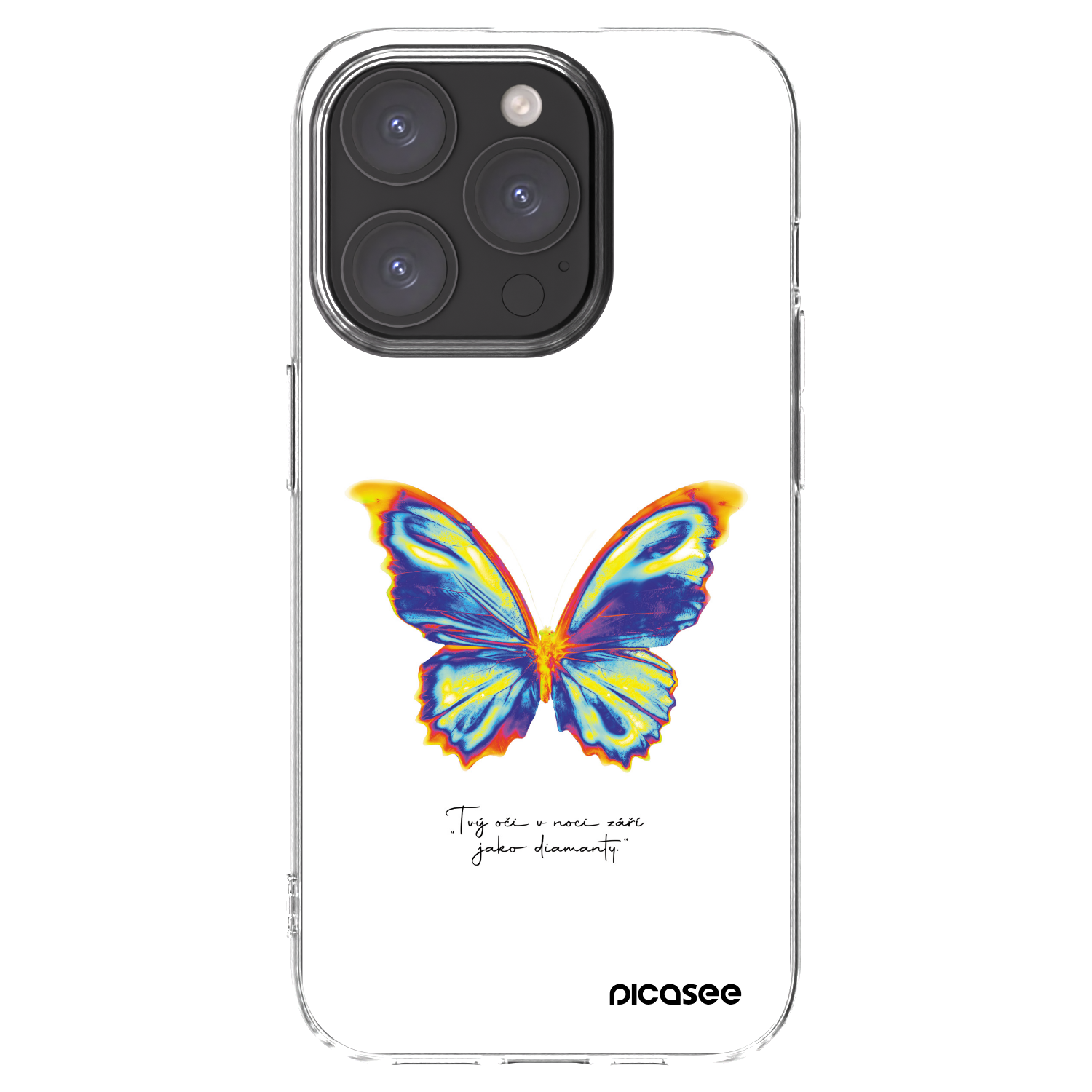 Picasee silikonowe przeźroczyste etui na Apple iPhone 15 Pro - Diamanty White