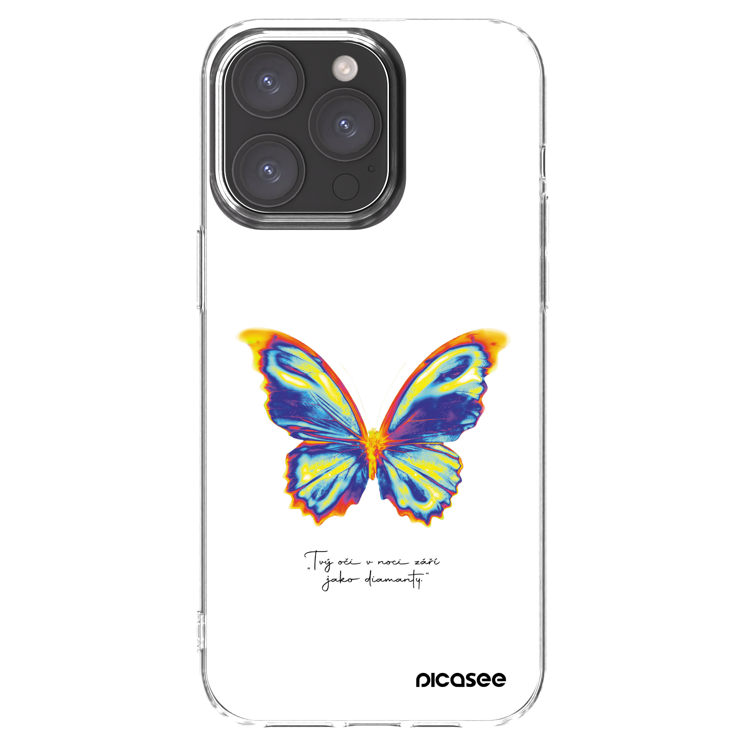 Picasee silikonowe przeźroczyste etui na Apple iPhone 15 Pro Max - Diamanty White