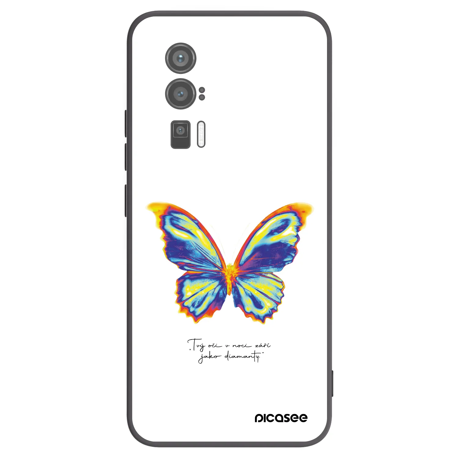 Picasee silikonowe czarne etui na Xiaomi Poco F5 Pro 5G - Diamanty White