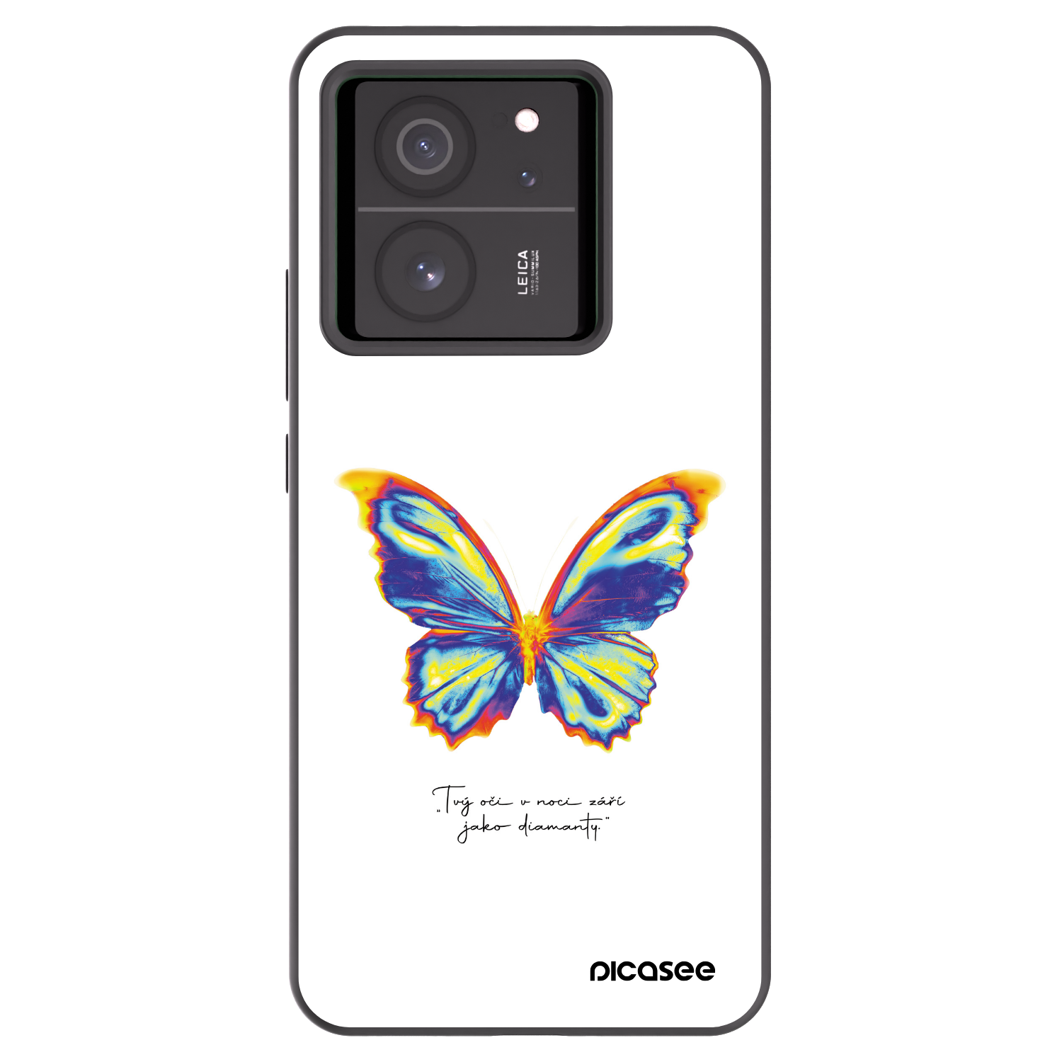 Picasee silikonowe czarne etui na Xiaomi 13T - Diamanty White