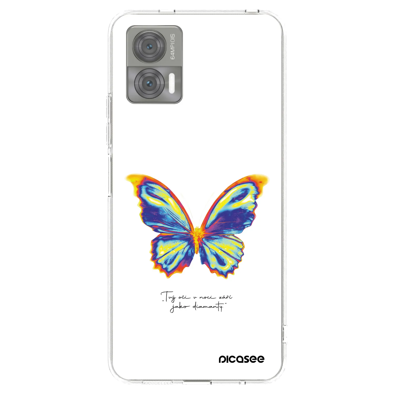 Picasee silikonowe przeźroczyste etui na Motorola Edge 30 Neo - Diamanty White