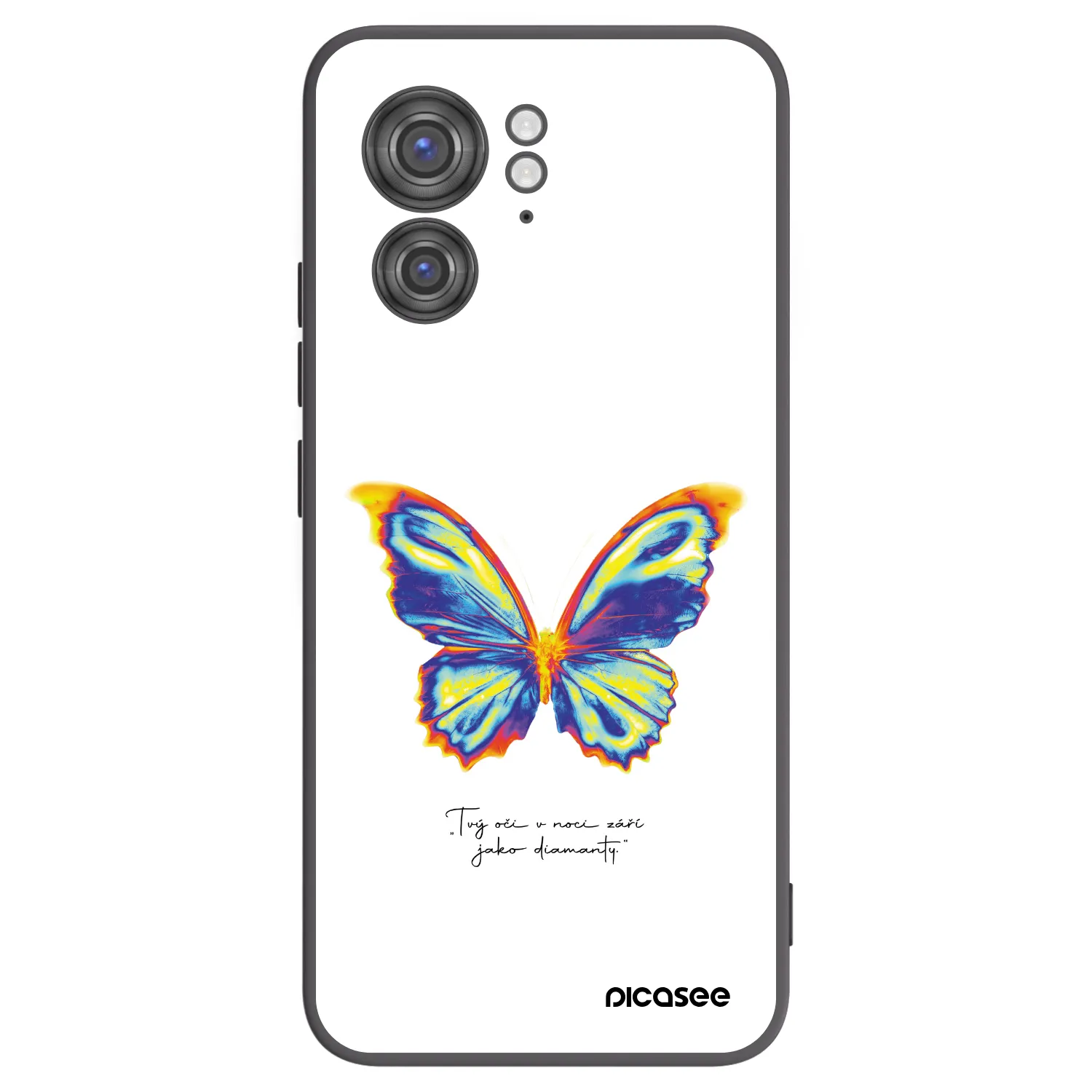 Picasee silikonowe czarne etui na Motorola Edge 40 - Diamanty White