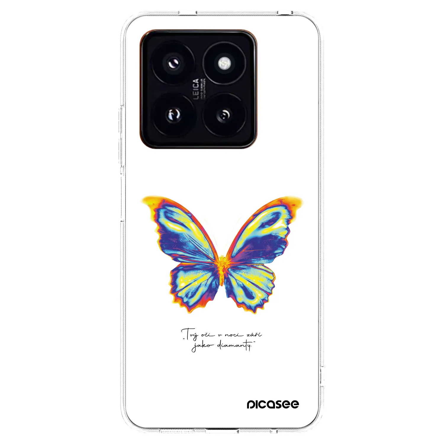 Picasee silikonowe przeźroczyste etui na Xiaomi 14 Pro - Diamanty White