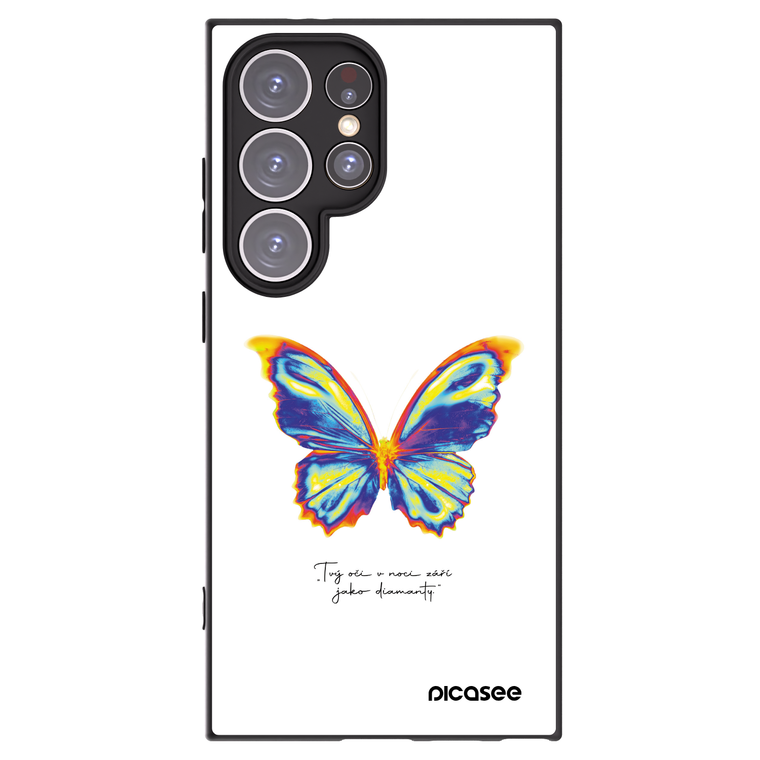 Picasee silikonowe czarne etui na Samsung Galaxy S24 Ultra S928B 5G - Diamanty White