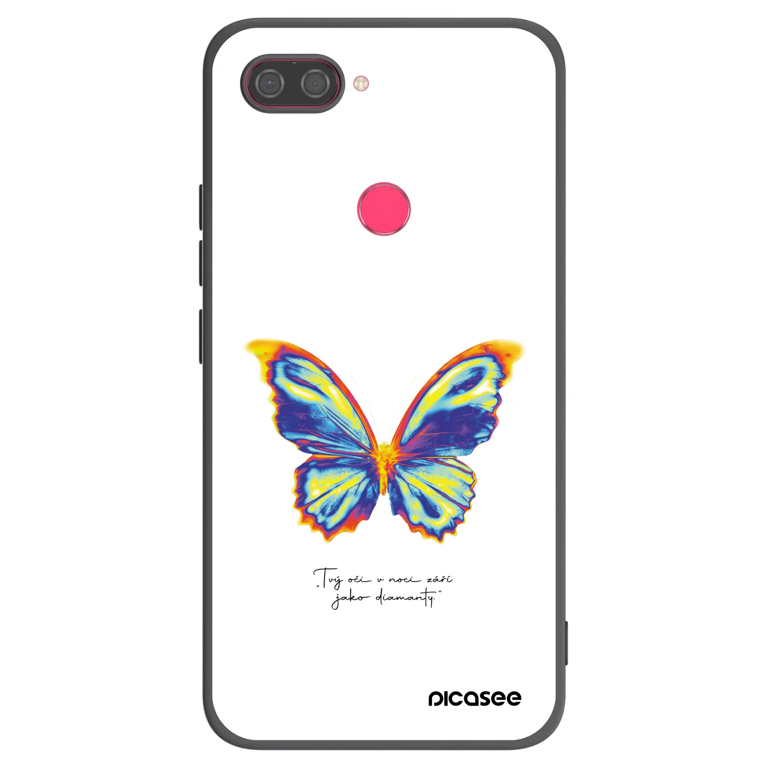 Picasee silikonowe czarne etui na Xiaomi Mi 8 Lite - Diamanty White