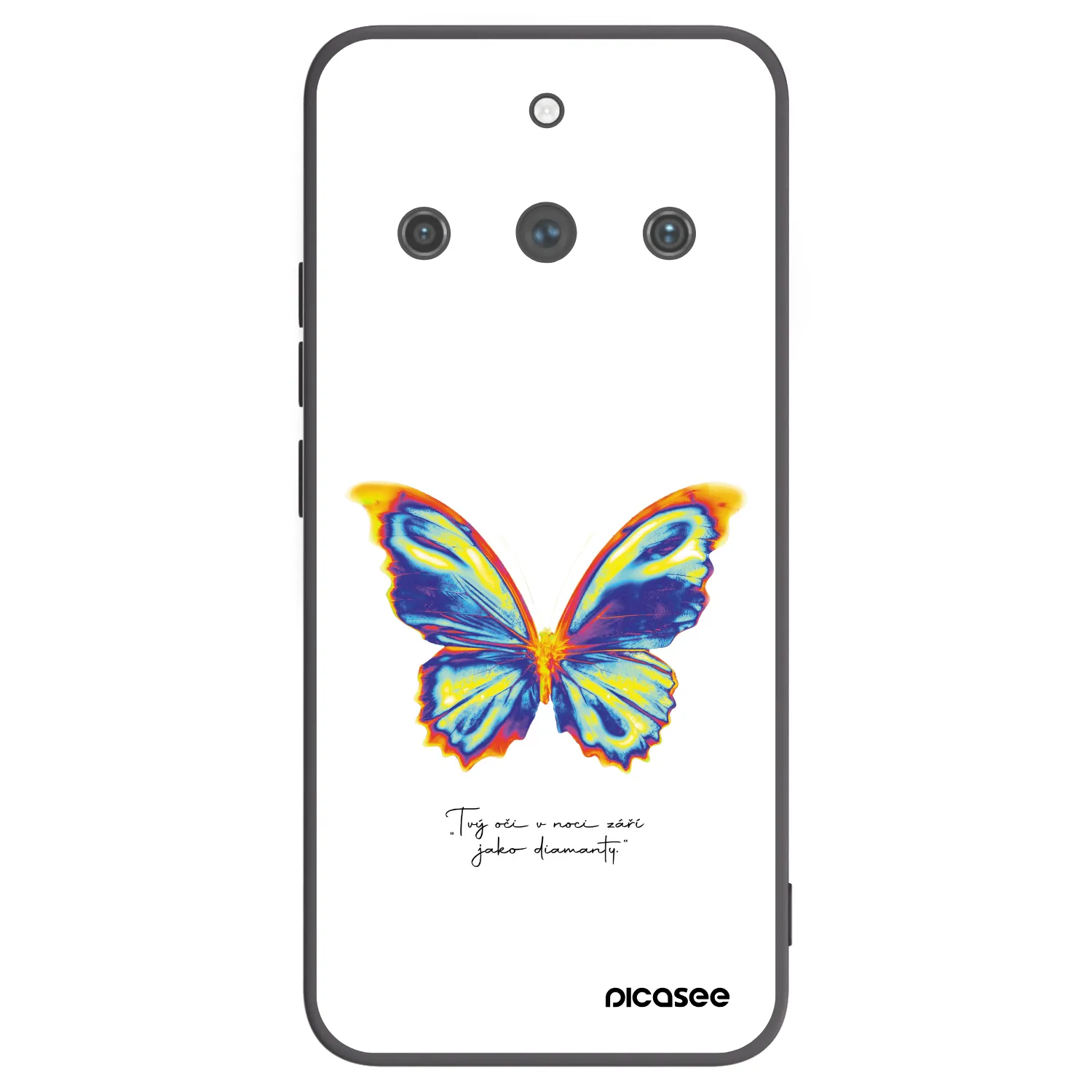 Picasee silikonowe czarne etui na Realme 11 Pro+ - Diamanty White