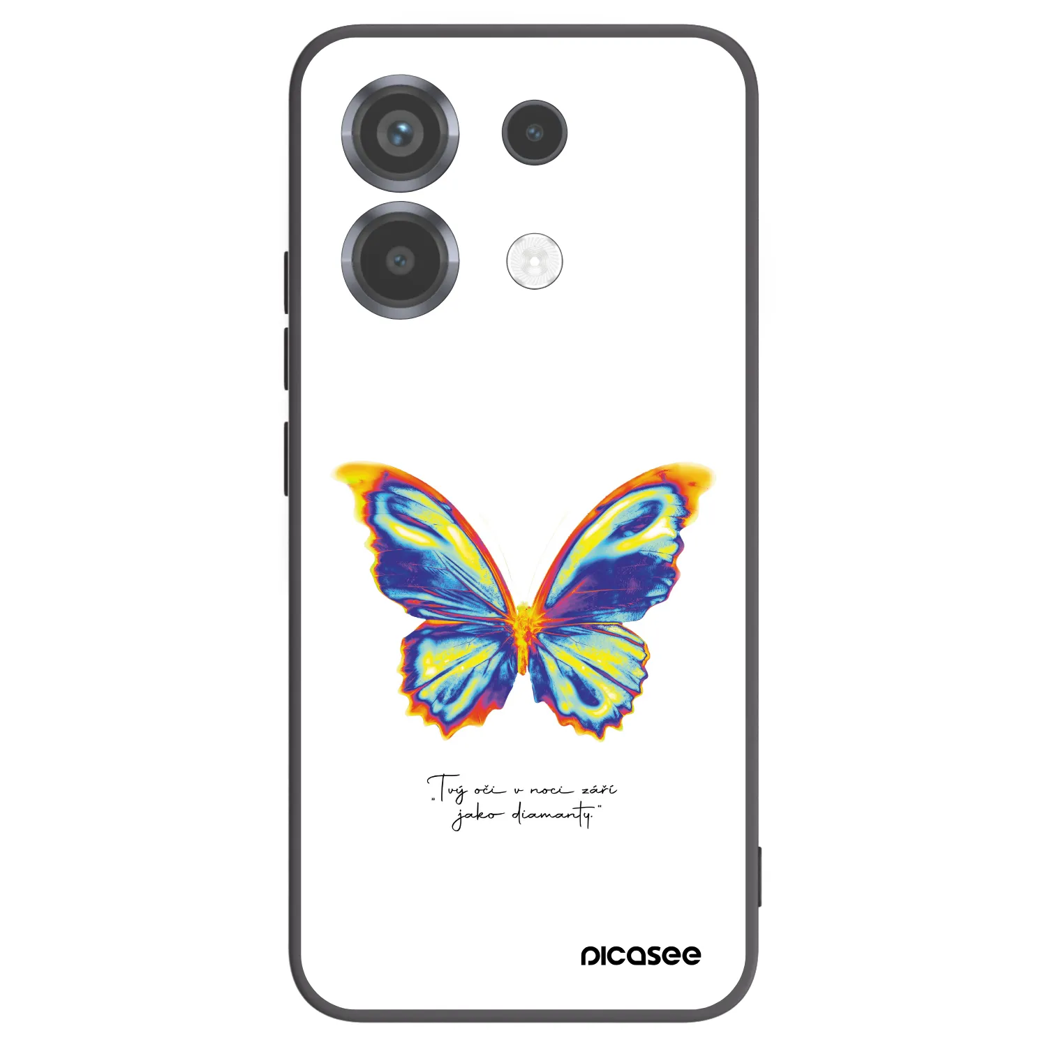 Picasee silikonowe czarne etui na Xiaomi Poco X6 - Diamanty White