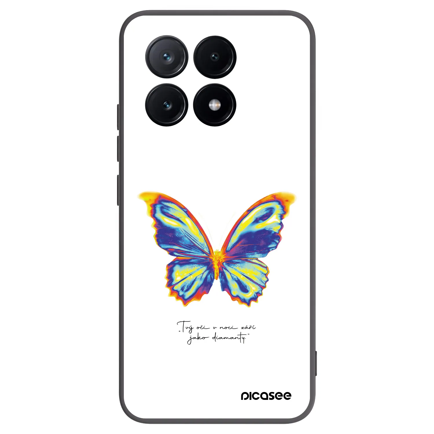 Picasee silikonowe czarne etui na Xiaomi Poco X6 Pro - Diamanty White