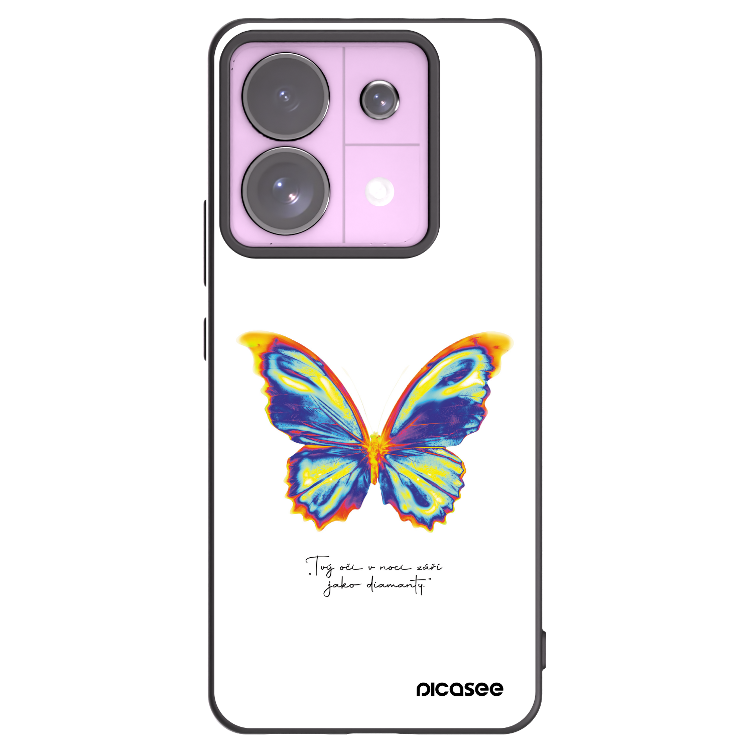 Picasee silikonowe czarne etui na Xiaomi Redmi Note 13 Pro 5G - Diamanty White
