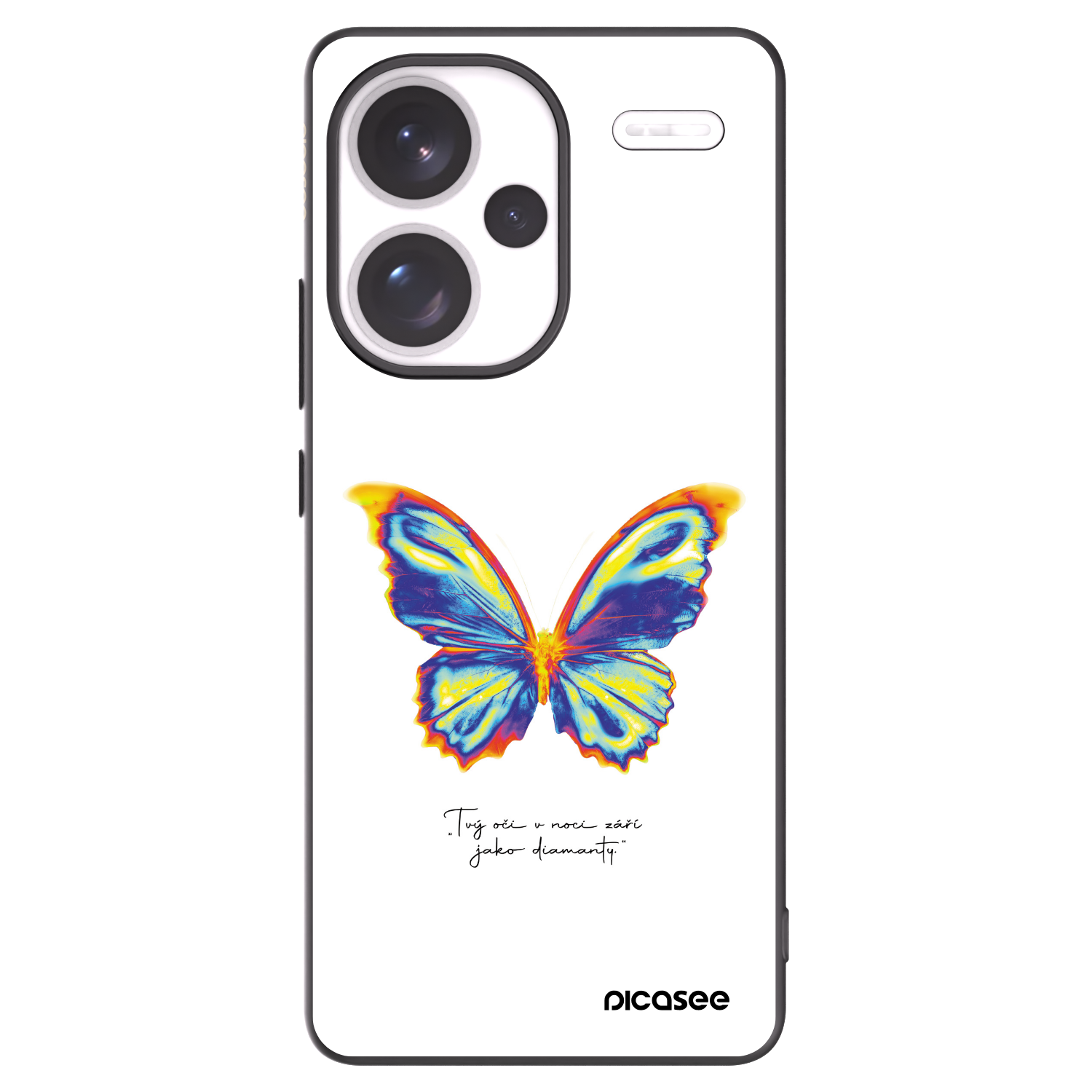 Picasee silikonowe czarne etui na Xiaomi Redmi Note 13 Pro+ 5G - Diamanty White