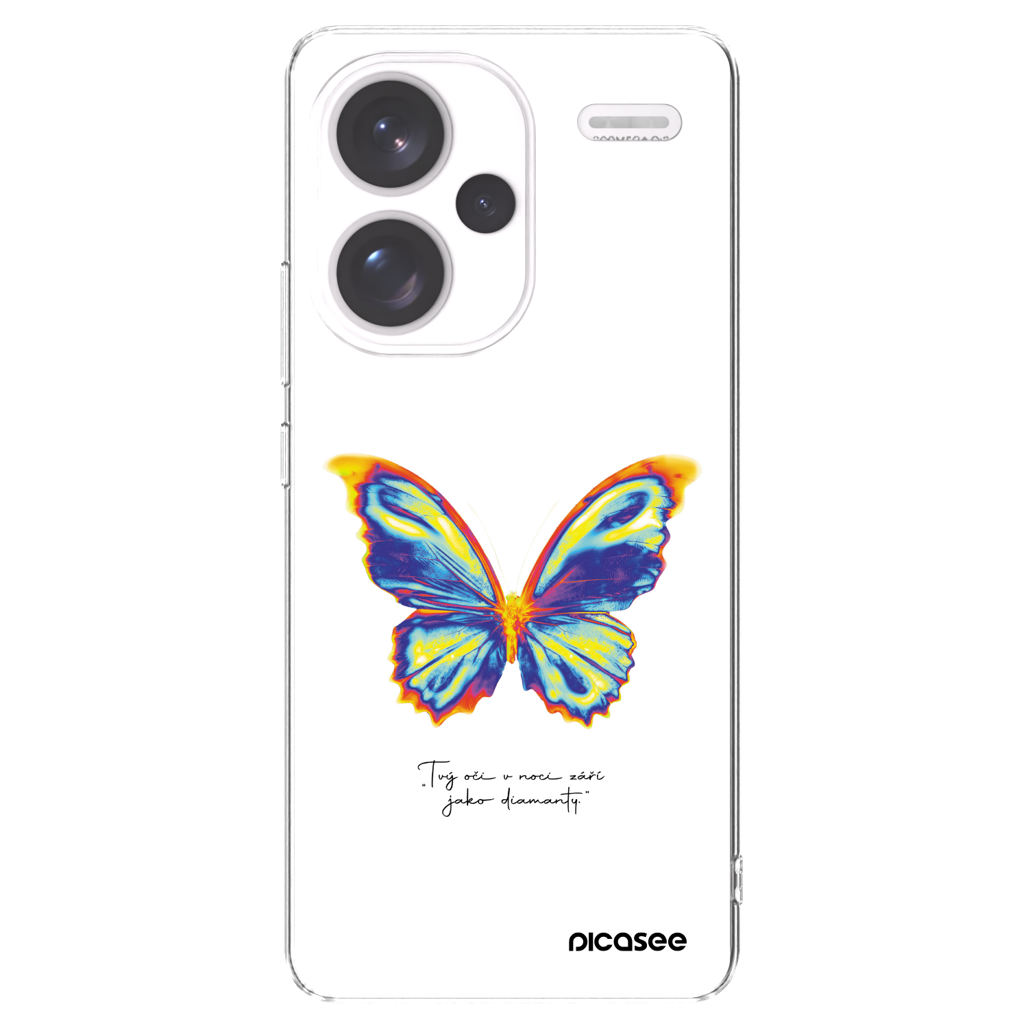 Picasee silikonowe przeźroczyste etui na Xiaomi Redmi Note 13 Pro+ 5G - Diamanty White