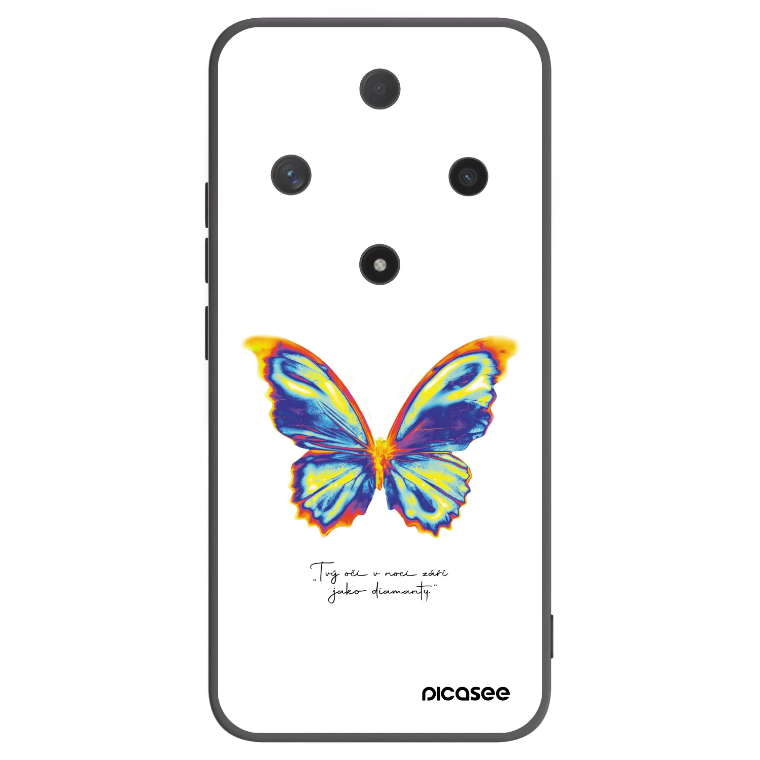 Picasee silikonowe czarne etui na Honor Magic6 Lite 5G - Diamanty White