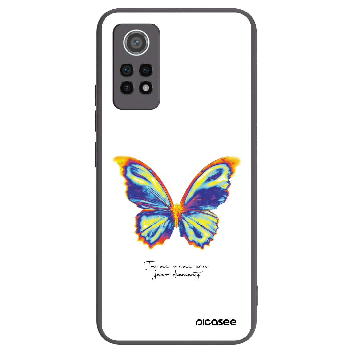 Picasee silikonowe czarne etui na Xiaomi Redmi Note 12 Pro 4G - Diamanty White