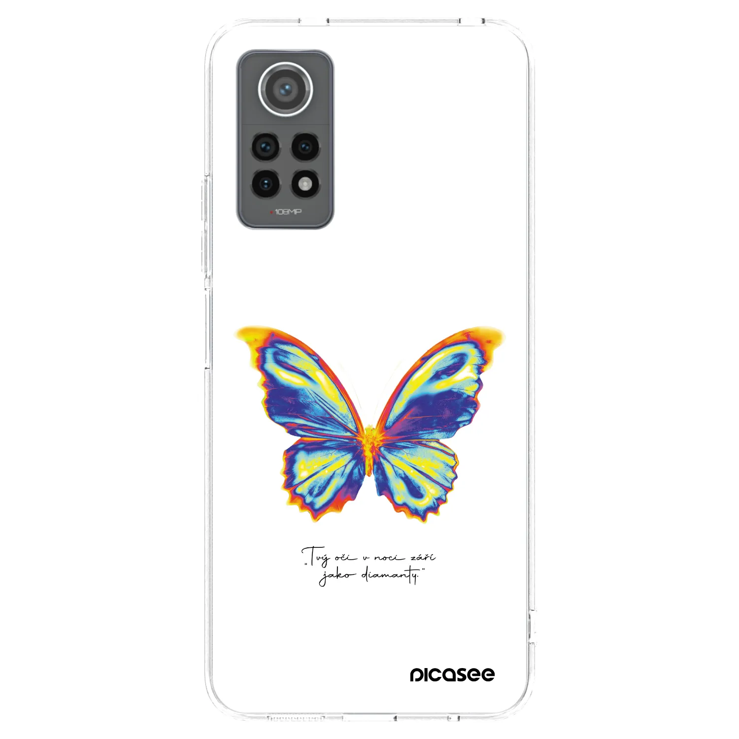 Picasee silikonowe przeźroczyste etui na Xiaomi Redmi Note 12 Pro 4G - Diamanty White