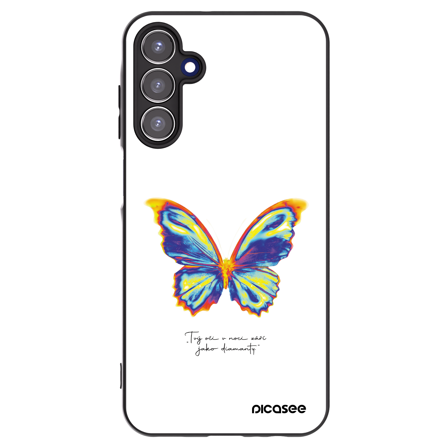 Picasee silikonowe czarne etui na Samsung Galaxy A15 A156B 5G - Diamanty White