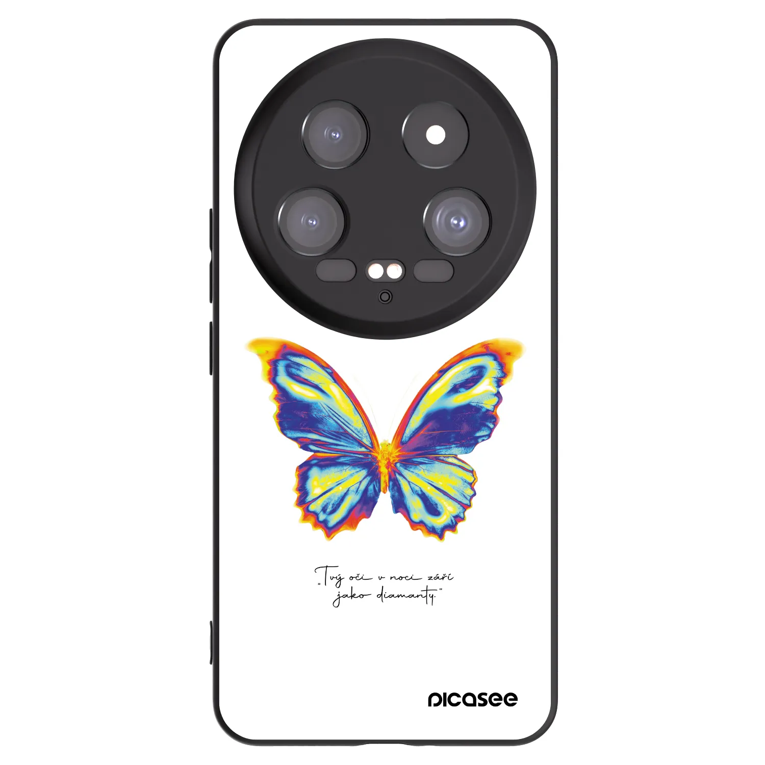 Picasee silikonowe czarne etui na Xiaomi 14 Ultra - Diamanty White