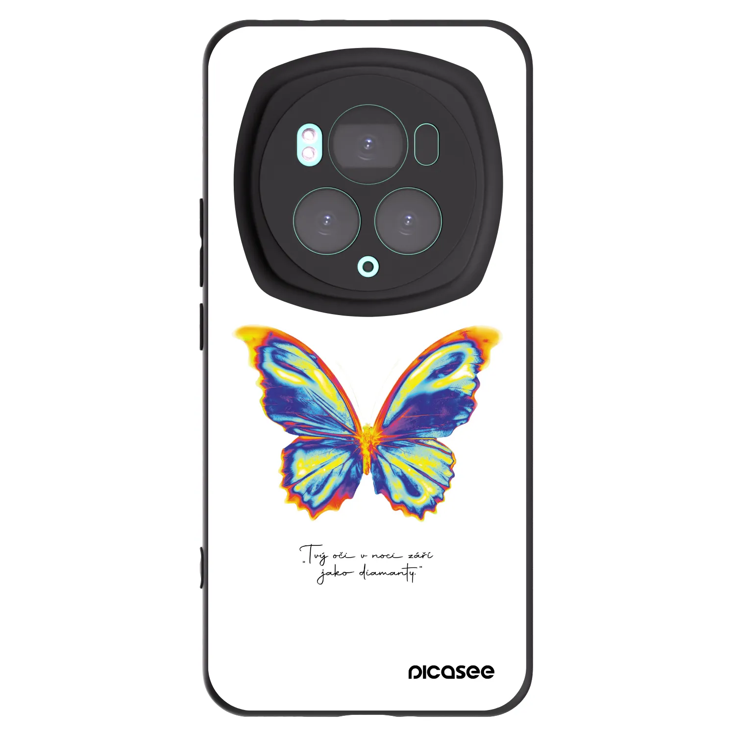 Picasee silikonowe czarne etui na Honor Magic6 Pro - Diamanty White