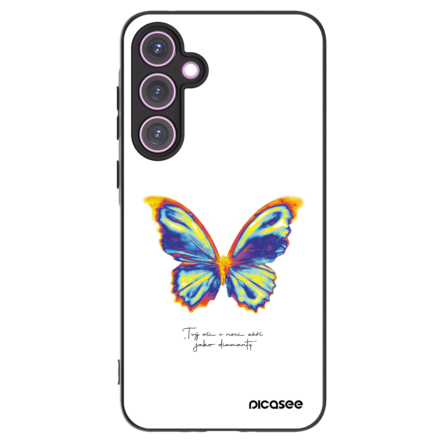 Picasee silikonowe czarne etui na Samsung Galaxy A35 5G A356B - Diamanty White
