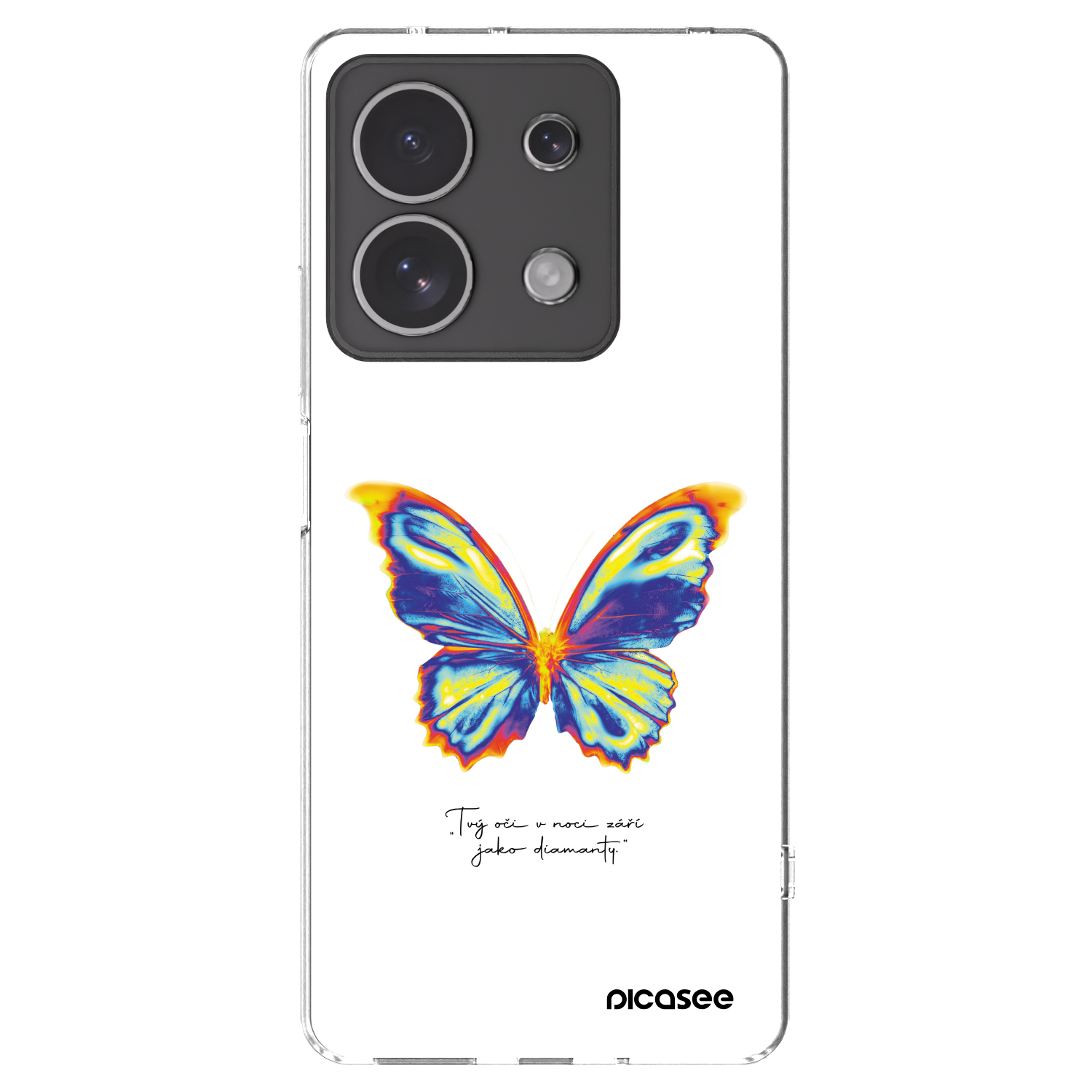 Picasee silikonowe przeźroczyste etui na Xiaomi Redmi Note 13 4G - Diamanty White