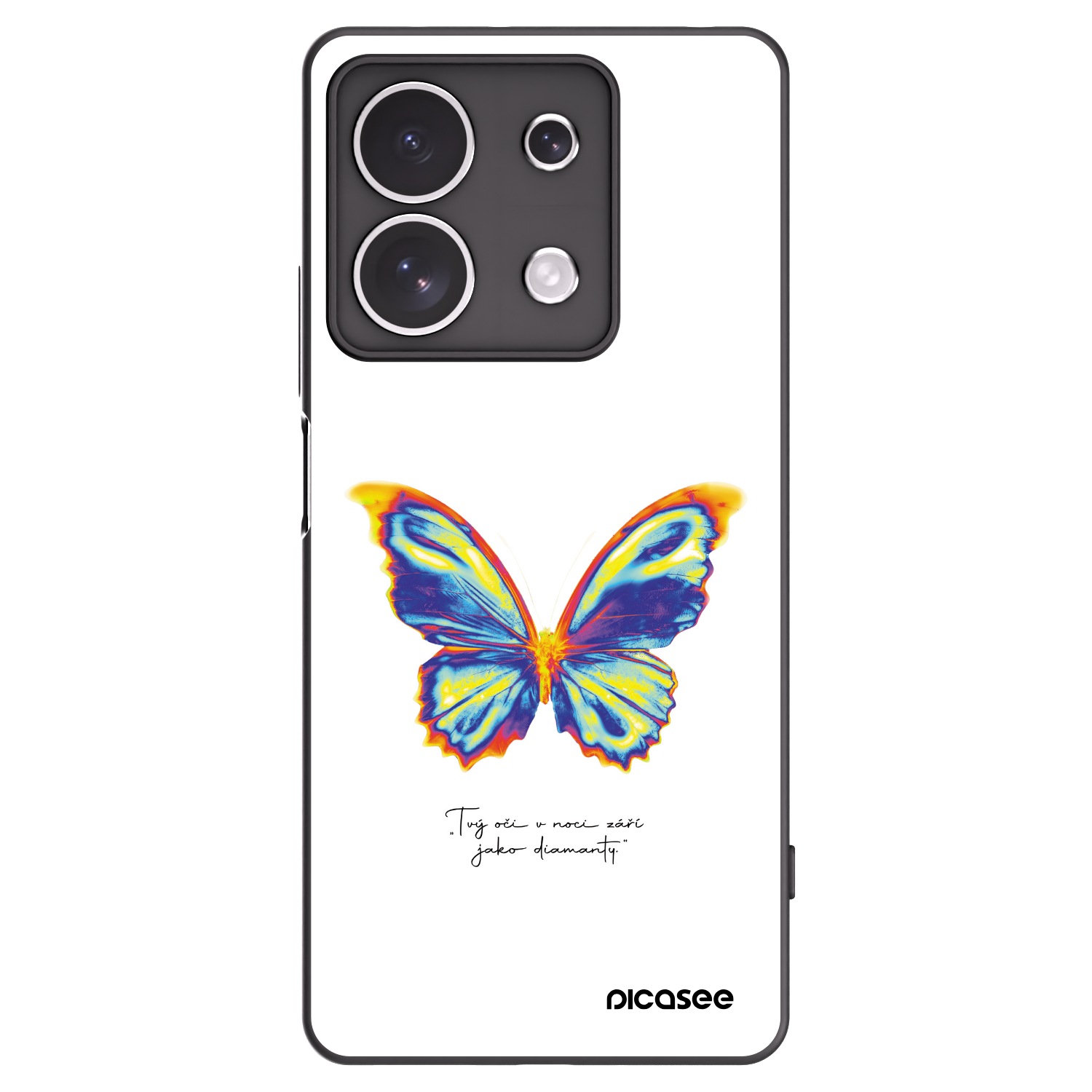 Picasee silikonowe czarne etui na Xiaomi Redmi Note 13 4G - Diamanty White