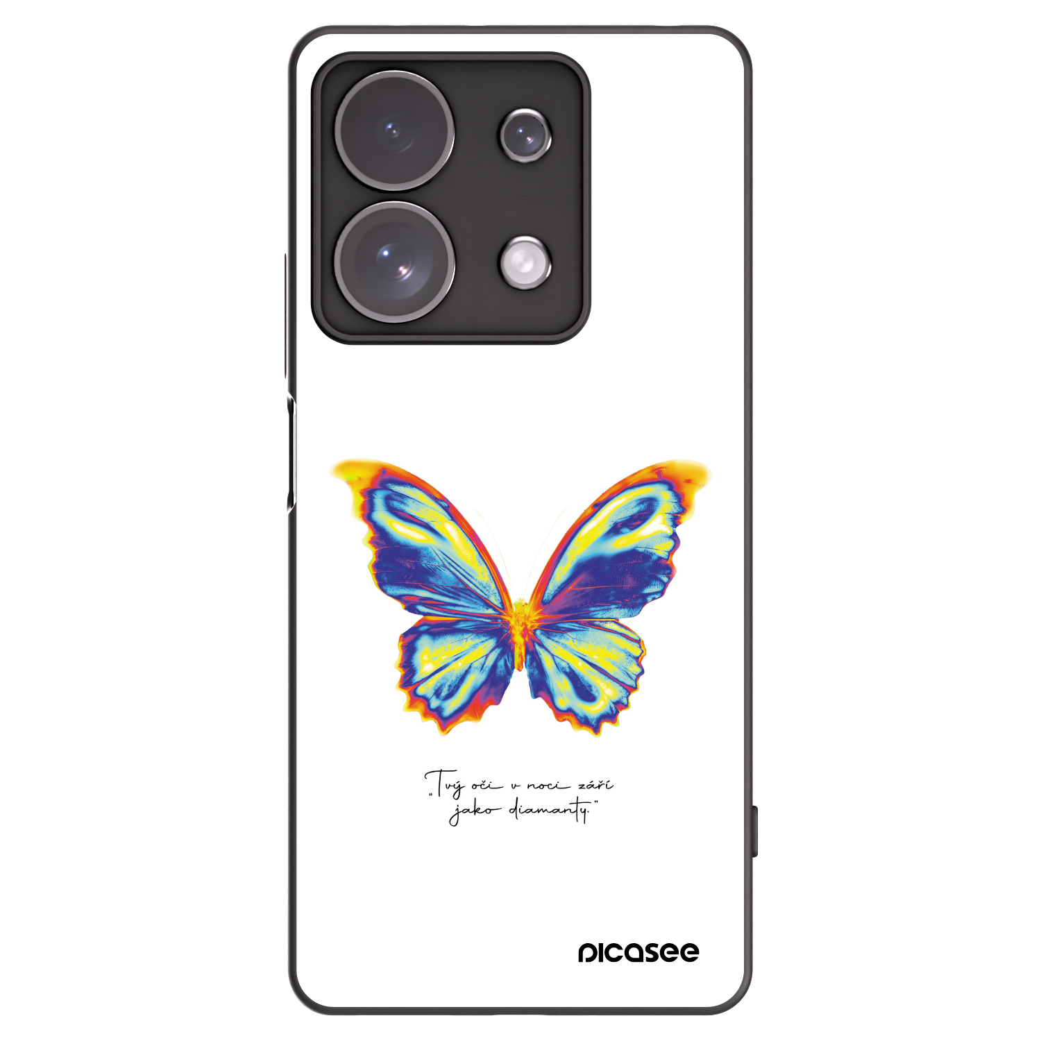 Picasee silikonowe czarne etui na Xiaomi Redmi Note 13 Pro 4G - Diamanty White