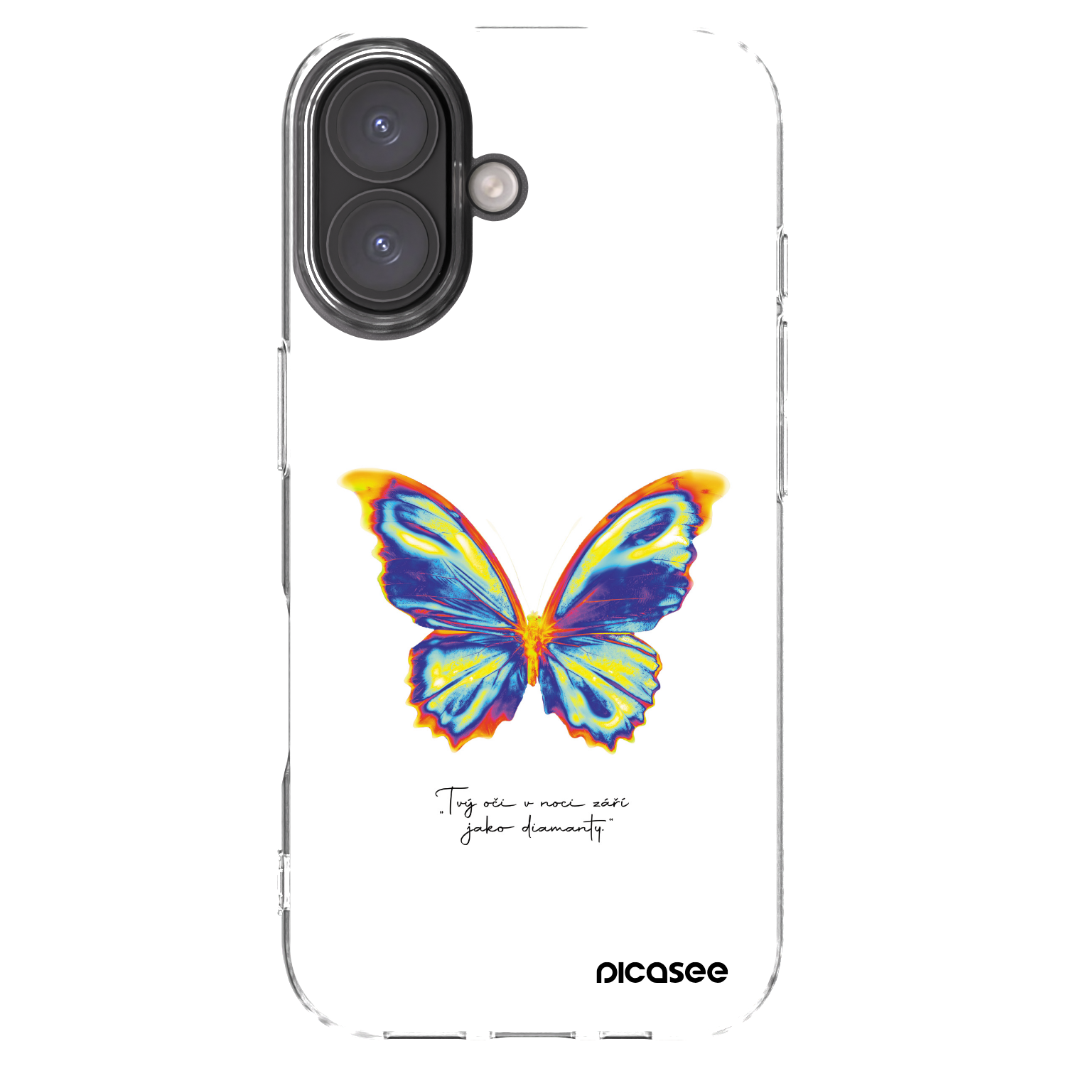 Picasee silikonowe przeźroczyste etui na Apple iPhone 16 - Diamanty White