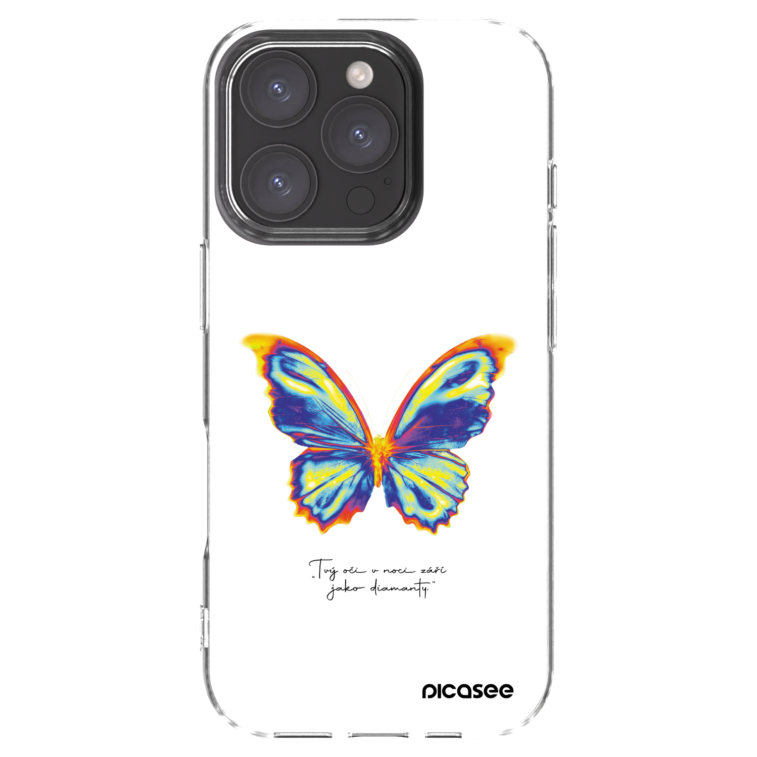 Picasee silikonowe przeźroczyste etui na Apple iPhone 16 Pro - Diamanty White