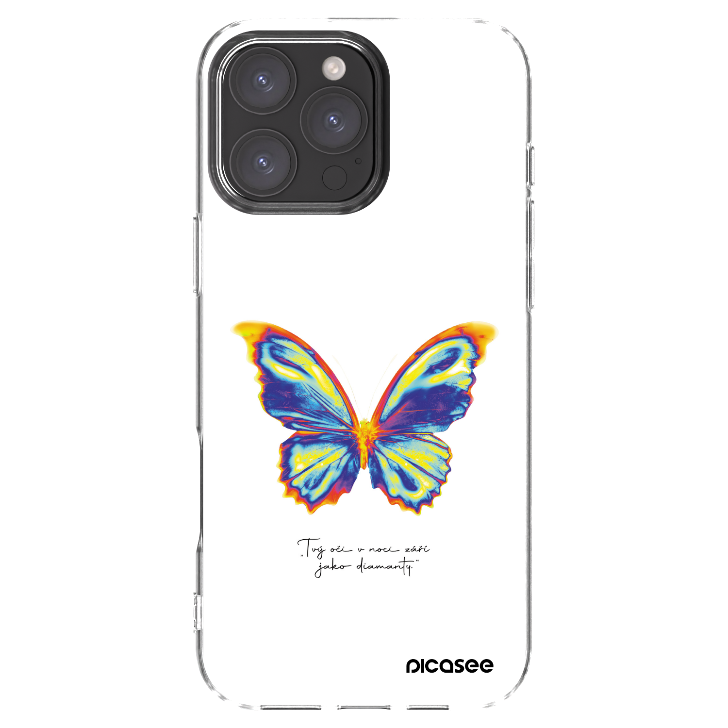 Picasee silikonowe przeźroczyste etui na Apple iPhone 16 Pro Max - Diamanty White