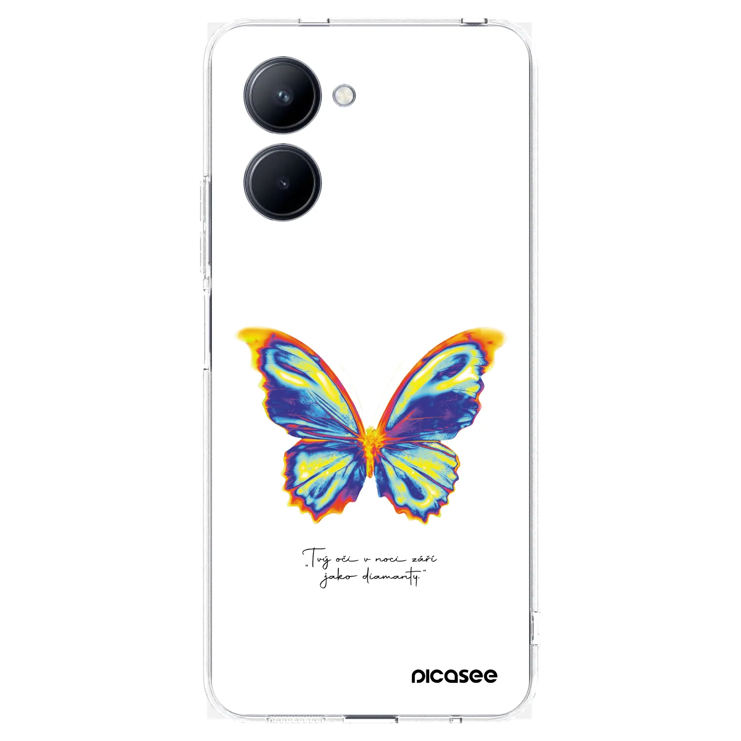 Picasee silikonowe przeźroczyste etui na Realme C33 (2023) - Diamanty White
