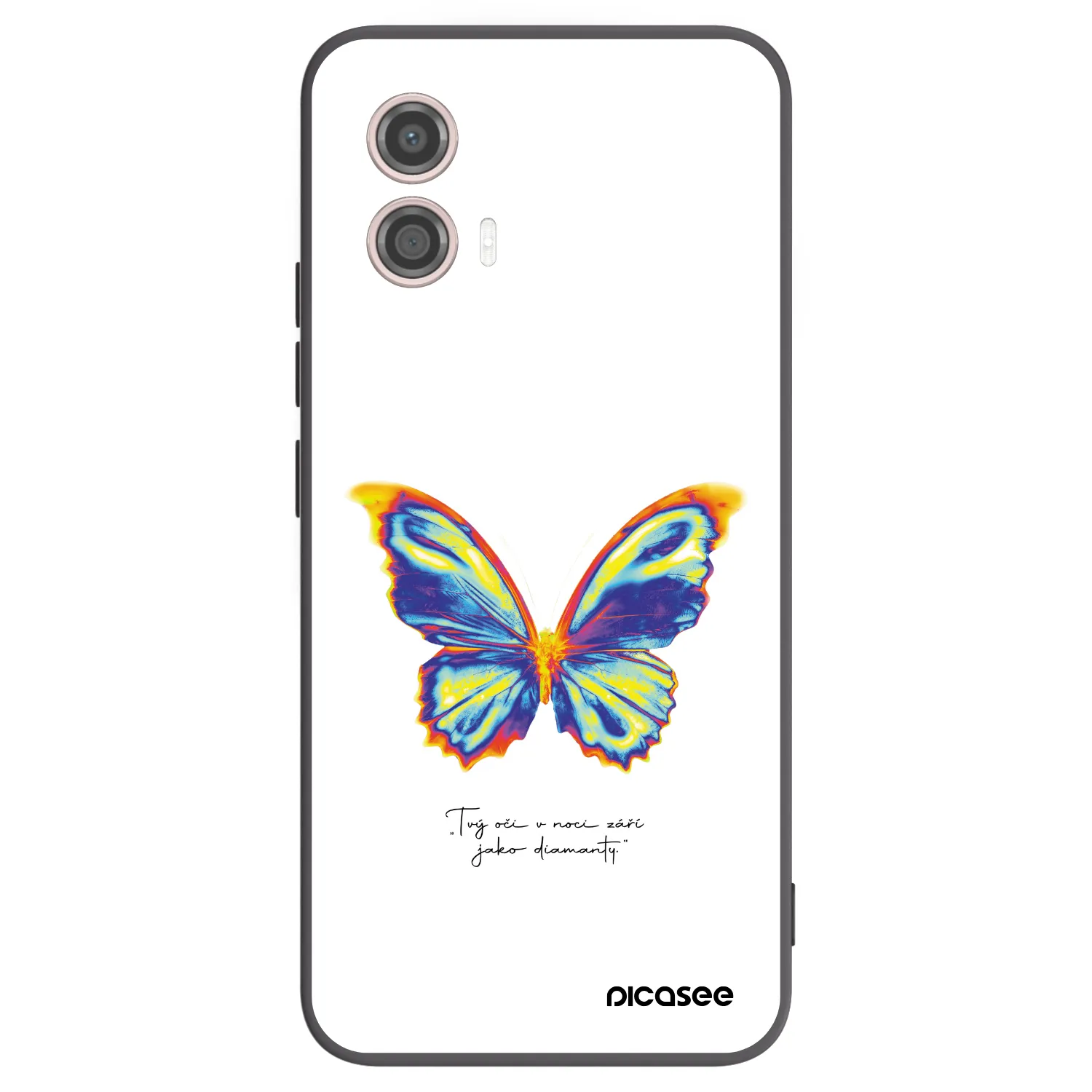 Picasee silikonowe czarne etui na Motorola Moto G53 5G - Diamanty White