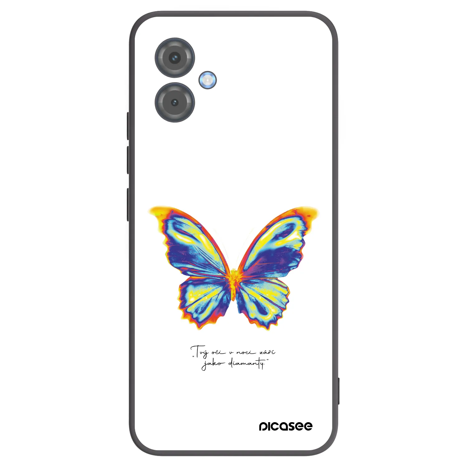 Picasee silikonowe czarne etui na Motorola Moto G14 - Diamanty White