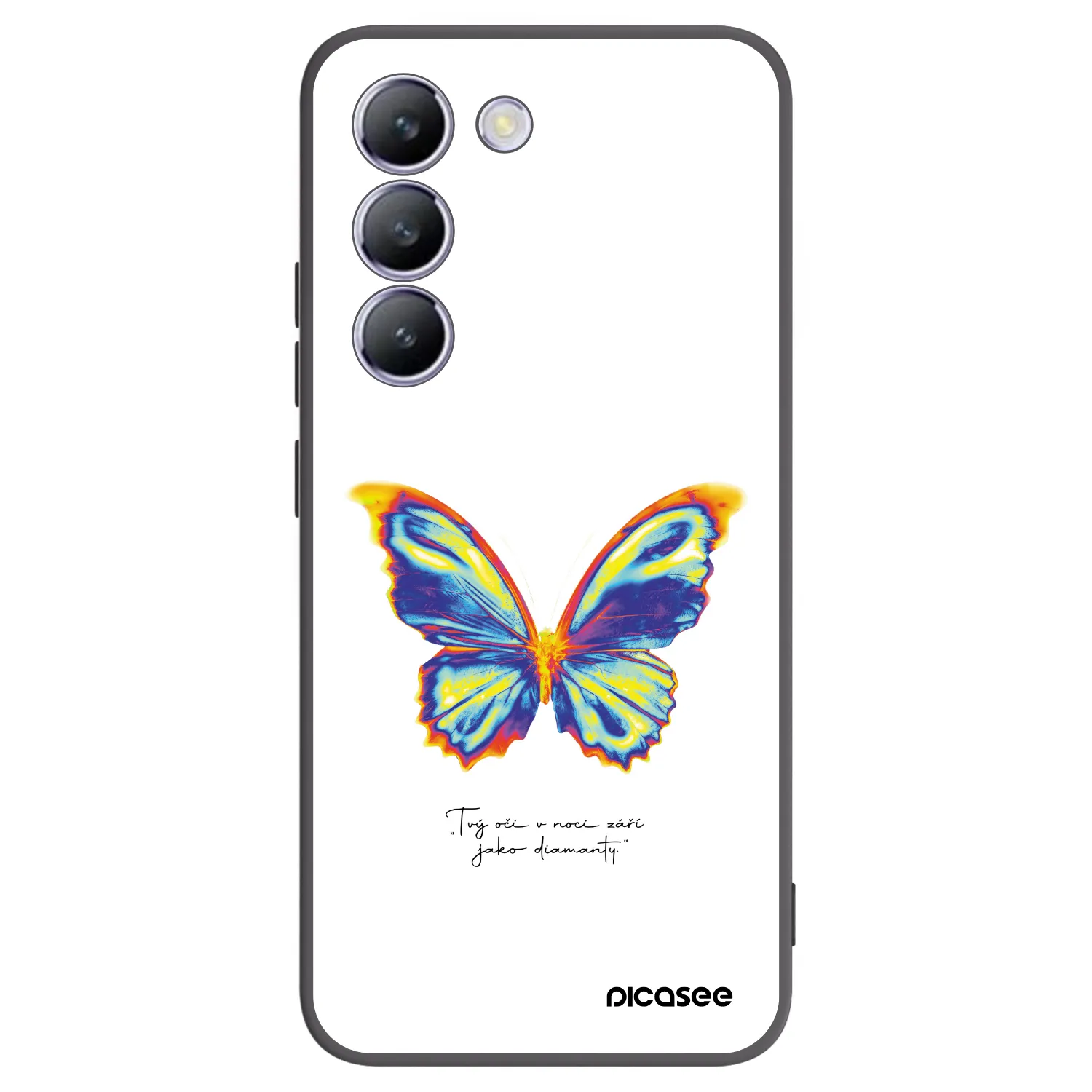 Picasee silikonowe czarne etui na Vivo V40 SE 5G - Diamanty White