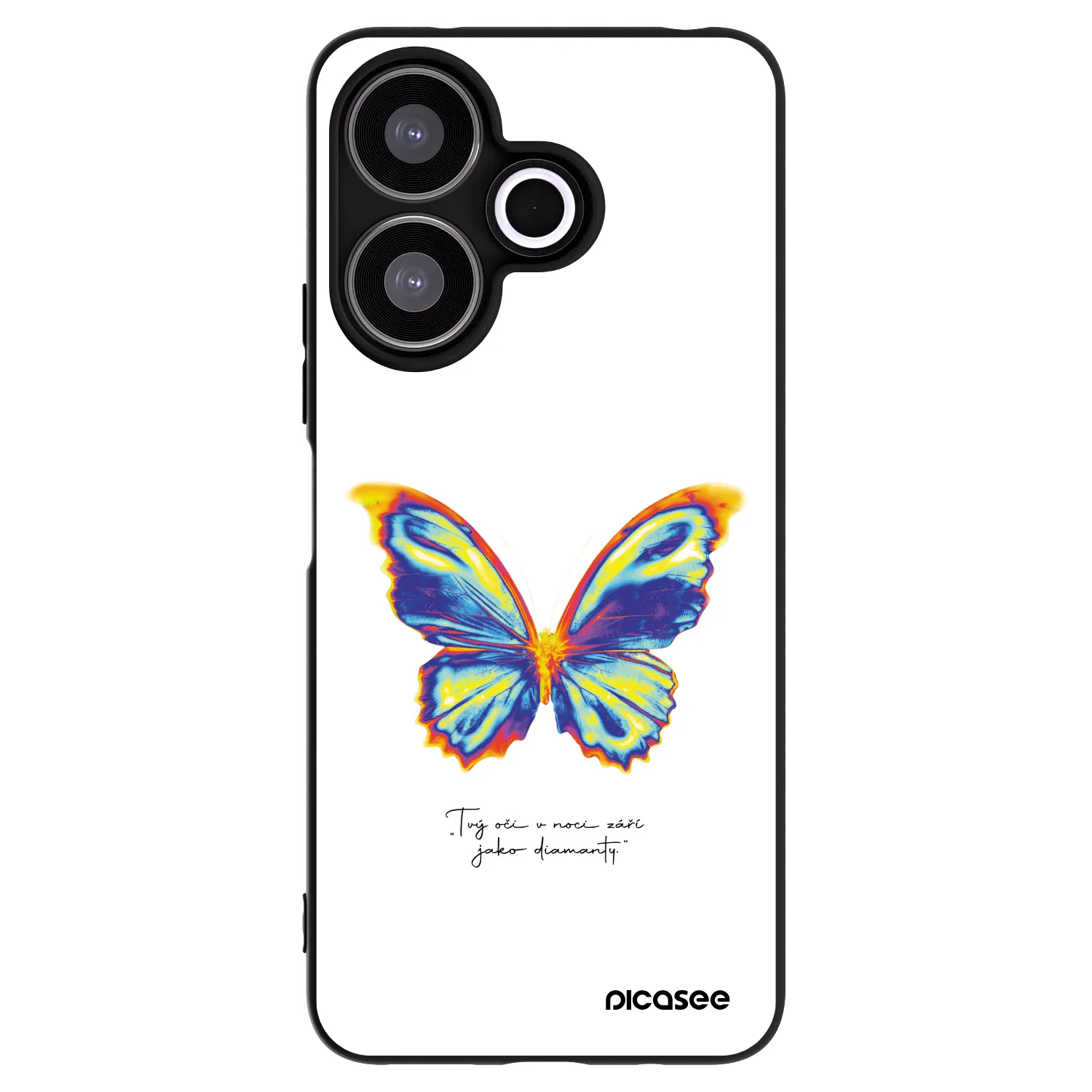 Picasee silikonowe czarne etui na Xiaomi Redmi 13 4G - Diamanty White