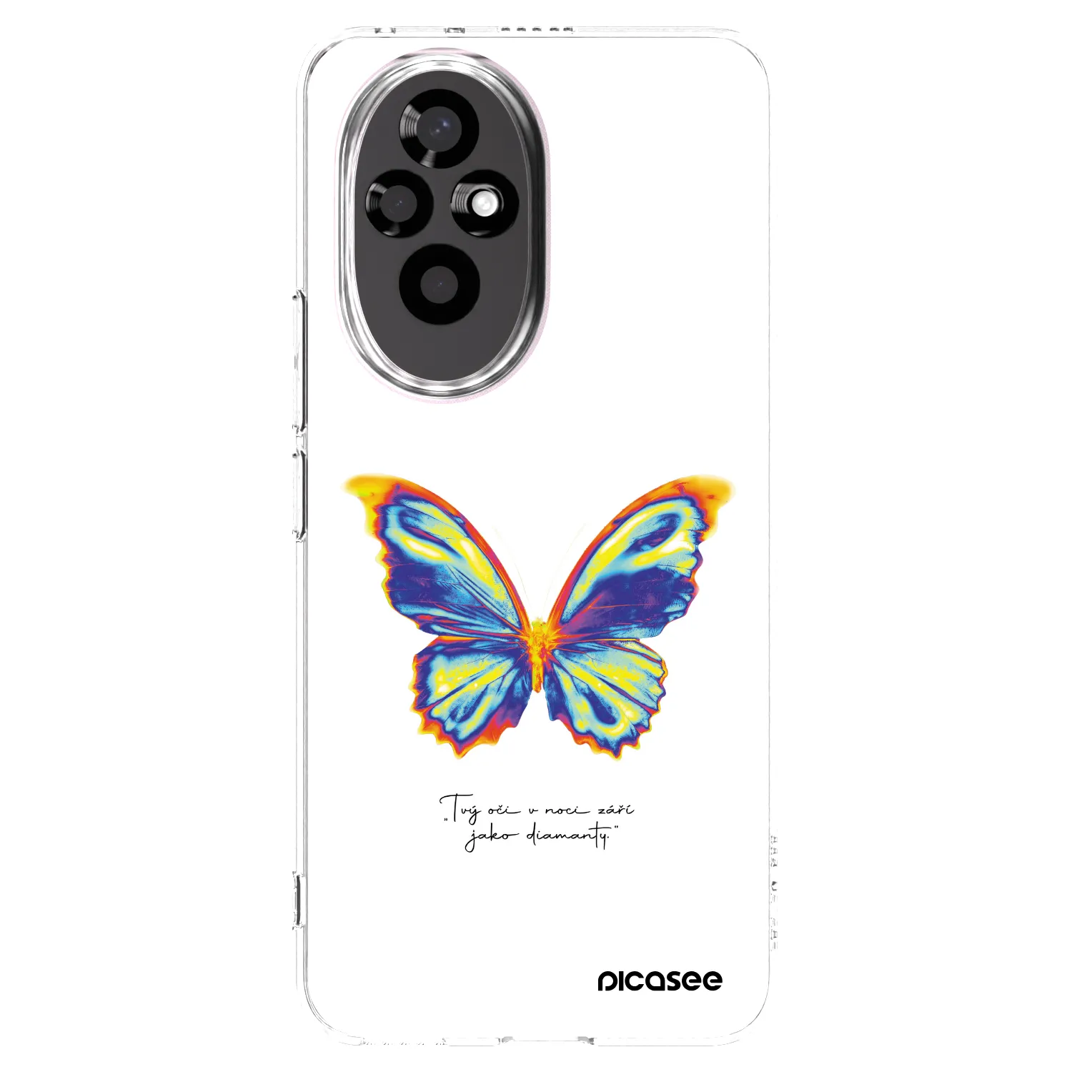 Picasee silikonowe przeźroczyste etui na Honor 200 Pro 5G - Diamanty White