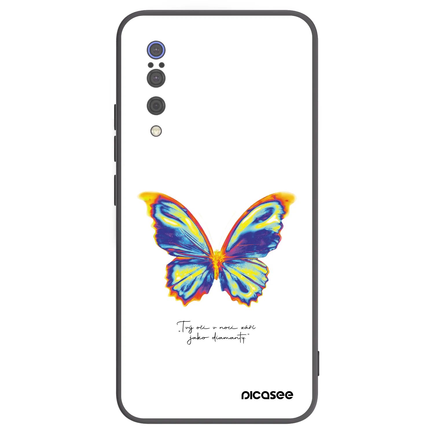 Picasee silikonowe czarne etui na Xiaomi Mi 9 - Diamanty White